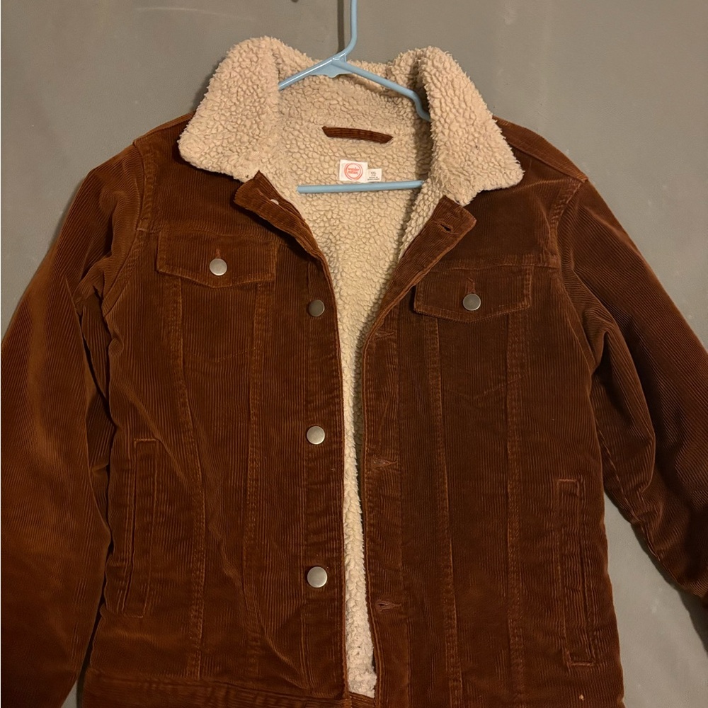 Brown Corduroy Jacket with Sherpa Lining